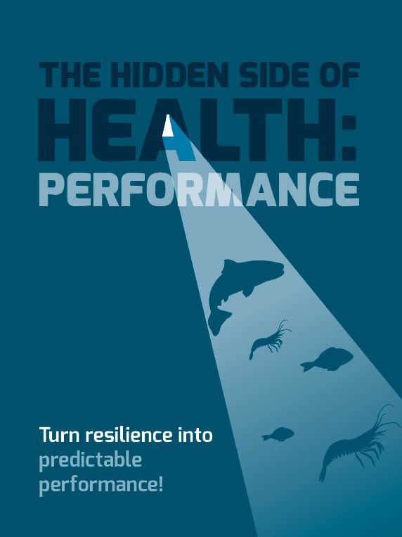 Dark blue graphic: 'The Hidden Side of Health: Performance', marine life in a spotlight.