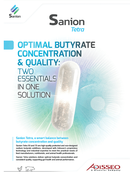 Couverture Sanion Turbo : concentration et qualité optimales en butyrate, deux éléments essentiels, avec une capsule lumineuse.