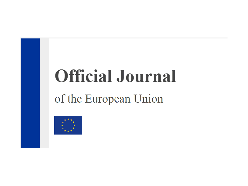Official Journal of the European Union logo with EU flag.